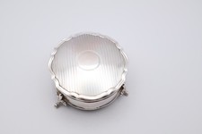 Antike Sterling Silber kleine Schmuckschatulle gepunzt