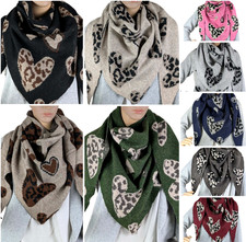 Leo-Herz-Print Dreieckstuch