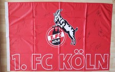 1. FC Köln große Fahne 120x80cm signiert vom Team 2009 