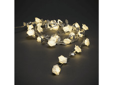 KONSTSMIDE Metalblätter Lichterkette, Silber, Warm-Weiß