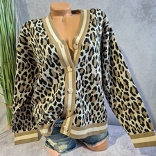 Zwillingsherz Strickjacke Jacke Damen Leo Beige Gemustert Damen S Bis Xl (6 042)