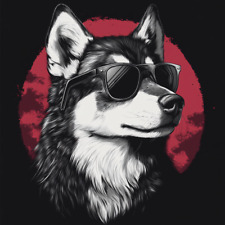 Wandtattoo Aufkleber Husky mit