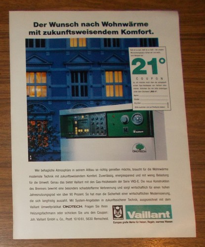Seltene werbung vaillant - werbung,