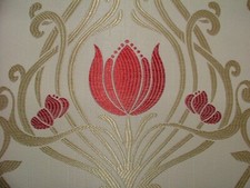 Art nouveau tulpe ruby rot - art,