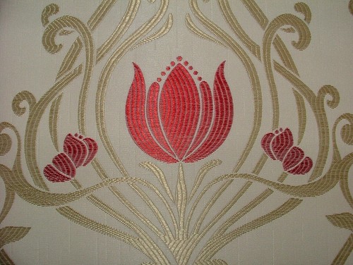 Art nouveau tulpe ruby - art, rot