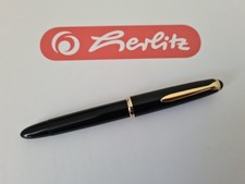 Herlitz Kolbenfüller Füllhalter Füllfederhalter schwarz 70er Jahre Vintage
