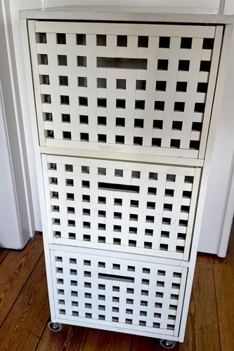 Kommode rollschrank holz - kommode, weiß