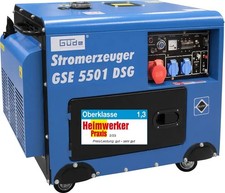 Güde Diesel Stromerzeuger Notstromaggregat GSE5501 5000 Watt 230/400V AVR SILENT