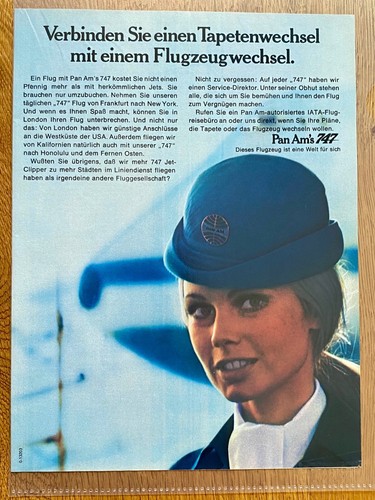 Pan stewardess boeing 747 - stewardess,