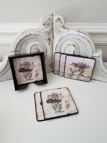 6er set untersetzer - untersetzer, lavendel