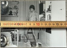 Vintage Schwarz-Weiß Kunstfoto Akt eines Mannes, 1980er Jahre, Original