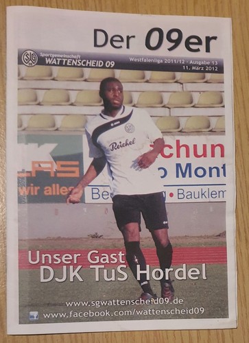 Stadionzeitung wattenscheid - stadionzeitung, sg
