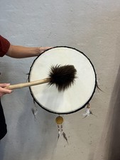 Schamanische Trommel 16"/40 cm, Ziegenfell, Inkl. Schlägel