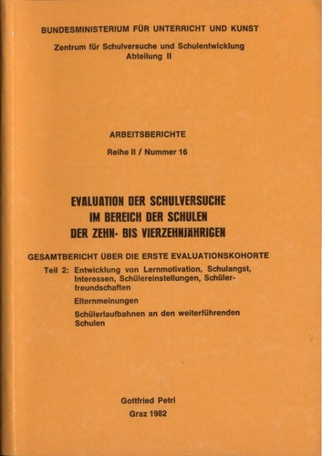 Evaluation der schulversuche - evaluation,