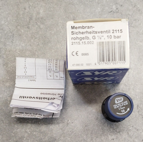 Syr membran sicherheitsventil - syr, membran-sicherheitsventil