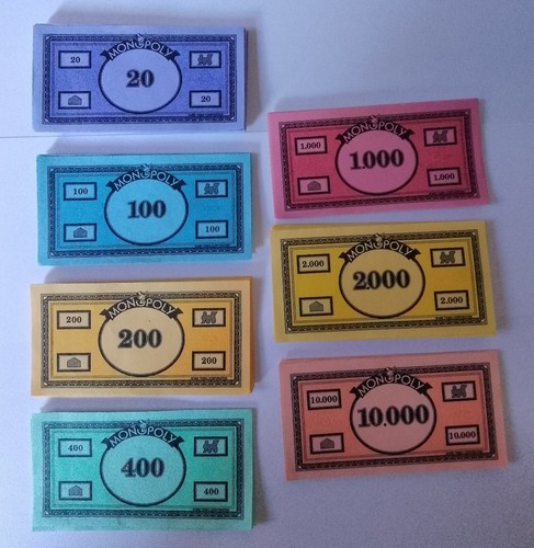 Monopoly spielmark geldscheine - monopoly,