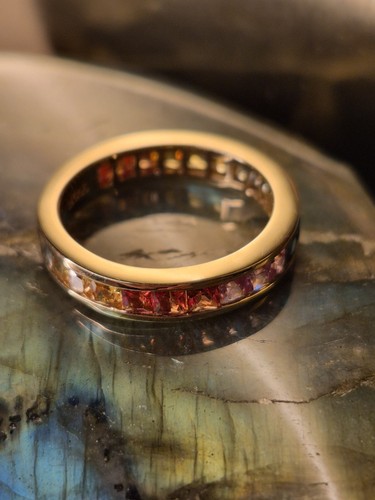 Regenbogen saphir ring - saphir,