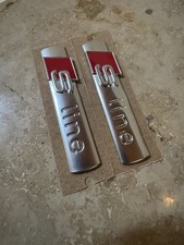 Original Audi s line Schriftzug Logo Zeichen Emblem   ( 2 Stück )