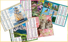 Kalender La Poste 2026 Tiere-Hunde/Katzen-Landschaft-Blumen (16 Versionen)