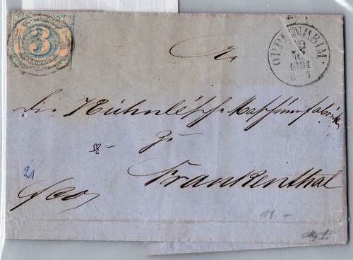 Thurn taxis auf brief als - thurn, 21