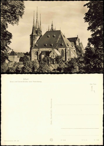 Ansichtskarte erfurt dom und - ansichtskarte,