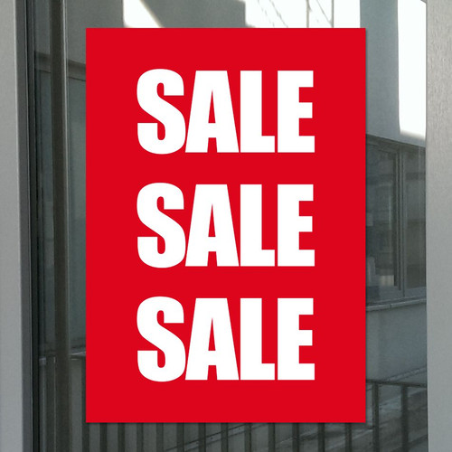 Poster plakat sale - sale, rot/weiß