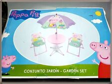 Peppa Pig Kinder Garten Set Sonnenschirm, Tisch & 2 Stühle ARDITEX AD-PP13347