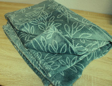 ? weiche Kuschel-Decke Überwurf flauschiger Fleece Petrol grün gemustert ?