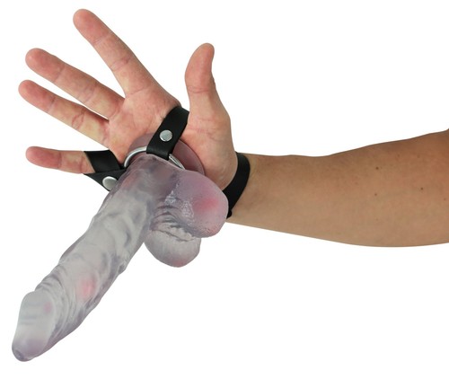 Bdsm hand strap leder - hand, on