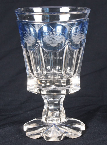 Biedermeier kristall becher - biedermeier,