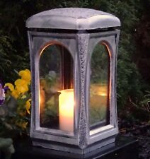 Grablaterne Grablampe Grableuchte Grablicht Grabschmuck Massiv Silber Kerze