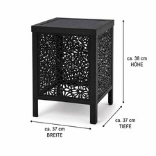 Led solar beistelltisch metall - led,