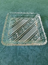 flache bleikristall schale