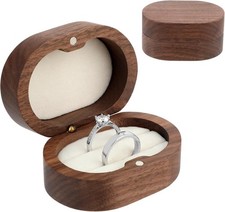 Hochzeit Ringbox Schmuckbox Valentinstag Ringschachtel Doppelte Ring Box aus Hol