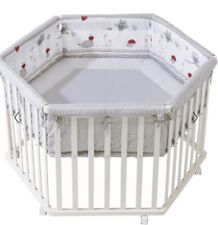 Roba laufgitter 6 eckig mit Matratze-gebraucht