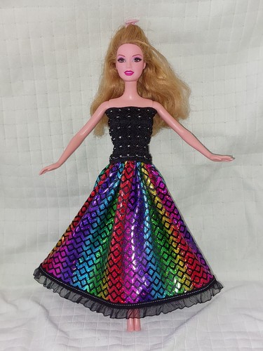 Barbie kleid regenbogen - barbie,