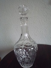 Kristall Weinkaraffe Weinbrand Flasche  mit Glaskorken