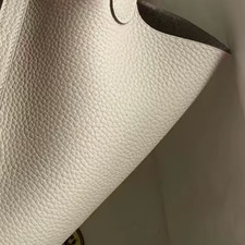 weiße Eimertasche Damen Echtleder Handarbeit und Genäht mit großer Sorgfalt