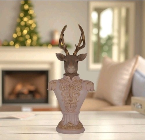 Hirschbüste gold rosa hirsch - hirschbüste,