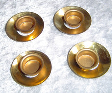 4 Tüllen für Pyramidenkerzen mit Tropfschale aus Metall 22 mm DDR Bestände