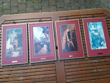 Carl Spitzweg Konvolut, 4 Bilder auf Kork gezogen, mit Aufhänger