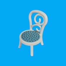 Playmobil - Küchenstuhl Stuhl Bistrostuhl - weiß / blau - runde Lehne - aus 5336