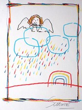 Stell-Es-Auf! Wilhelm Schlote "Frau Holle" Regen Fußball handsigniert Schnee