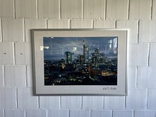 Horst & Daniel Zielske Fotografie Frankfurt Nacht 80x50cm Rahmen