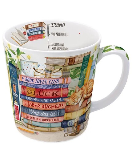 Tasse bücherliebe jumbobecher - bücherliebe,