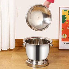 Edelstahl-Spucknapf mit Deckel, Nachttopf für den Heimgebrauch von Frauen