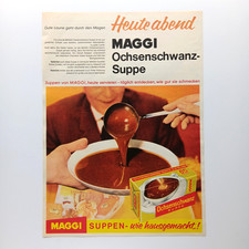 1961 XL Maggi Ochsenschwanz-Suppe Werbeanzeige Werbung Reklame Advertising