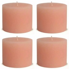 4 Stück Rustic Stumpenkerzen