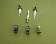 Custom 3x Schwert + 3 Micro Figuren - Aragorn - Legolas  - Boromir