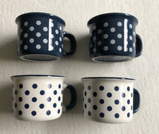 Kaffeetassen 4x blau weiß